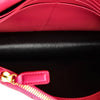 SAINT LAURENT Grain De Poudre Matelasse Chevron Monogram Chain Wallet Hot Pink