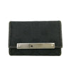 PRE-ORDER Gucci  Monogram Textured Calfskin Metal Bar French Flap Wallet Black