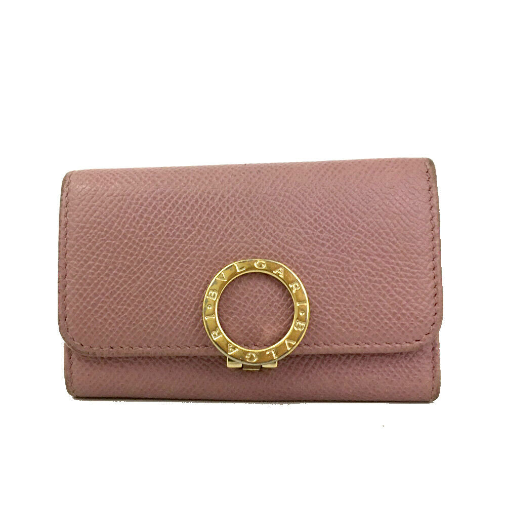 PRE-ORDER BVLGARI BVLGARIBVLGARI Clip Leather 6 Ring Key Case Pink