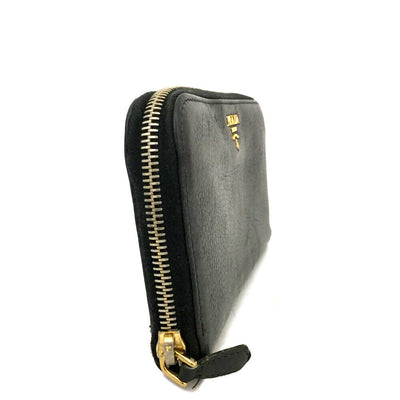 Used PRADA Saffiano Zip Around Wallet Black