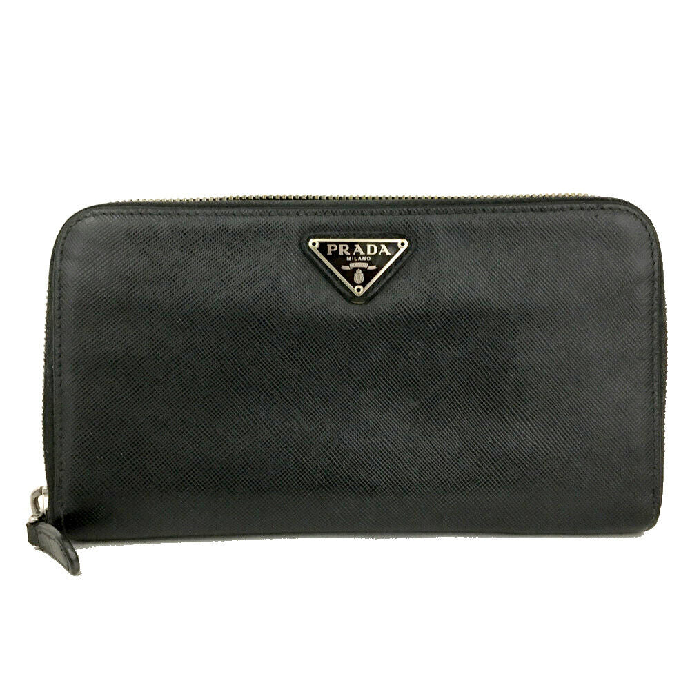 PRE-ORDER PRADA Saffiano Zip Around Wallet Black