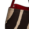 NEW Christian Louboutin Large Cabarock Zebra Stripe Tote in Dark Brown