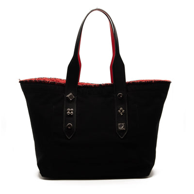 NEW Christian Louboutin Medium Frangibus Embroidered Canvas Tote