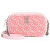 NEW Burberry Mini Lola TB Monogram Toweling Camera Crossbody Bag Pink