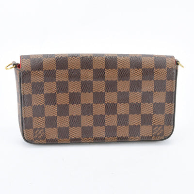 PRE-ORDER  Louis Vuitton  Damier Ebene Pochette Felicie Chain Wallet