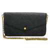 PRE-ORDER  Louis Vuitton  Empreinte Pochette Felicie Chain Wallet Black RFID