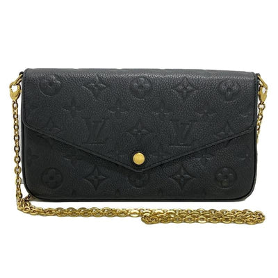 PRE-ORDER  Louis Vuitton  Empreinte Pochette Felicie Chain Wallet Black RFID