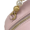 PRE-ORDER Chanel  Calfskin Quilted Pearl Round Clutch With Chain Light Pink 31*