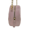 PRE-ORDER Chanel  Calfskin Quilted Pearl Round Clutch With Chain Light Pink 31*