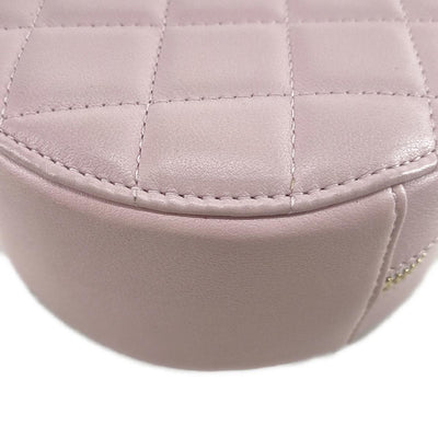 PRE-ORDER Chanel  Calfskin Quilted Pearl Round Clutch With Chain Light Pink 31*