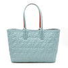 CHRISTIAN LOUBOUTIN NAPPA EMBOSSED EAST WEST CABATA TOTE MINERAL