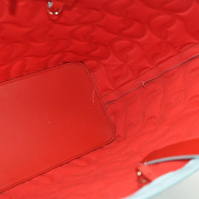 CHRISTIAN LOUBOUTIN NAPPA EMBOSSED EAST WEST CABATA TOTE MINERAL