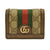 GUCCI Ophidia GG Logo PVC Bifold Wallet Beige