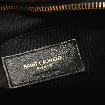 USED Saint Laurent Calfskin Matelasse Monogram Lou Camera Bag Black Tassel