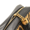 Saint Laurent Canvas Calfskin Leopard Print Monogram Mini Lou Camera Bag Brown