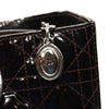 USED CHRISTIAN DIOR Patent Cannage Large Lady Dior Black