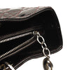 USED CHRISTIAN DIOR Patent Cannage Large Lady Dior Black