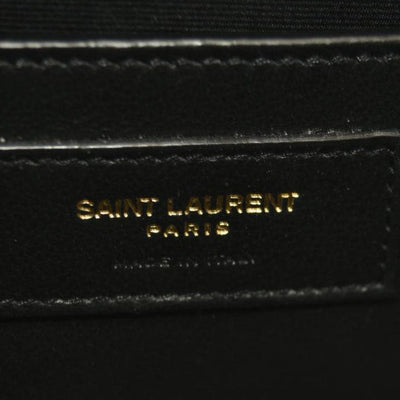 SAINT LAURENT  Lambskin Mixed Matelasse Triquilt Medium Monogram Satchel Blanc Vintage