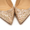 Christian Louboutin Kate 85 mm Gold Crystal Embellished Pumps EU 35
