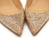 Christian Louboutin Kate 85 mm Gold Crystal Embellished Pumps EU 35