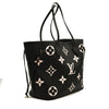 LOUIS VUITTON  Empreinte Monogram Giant Neverfull MM Black Beige rfid