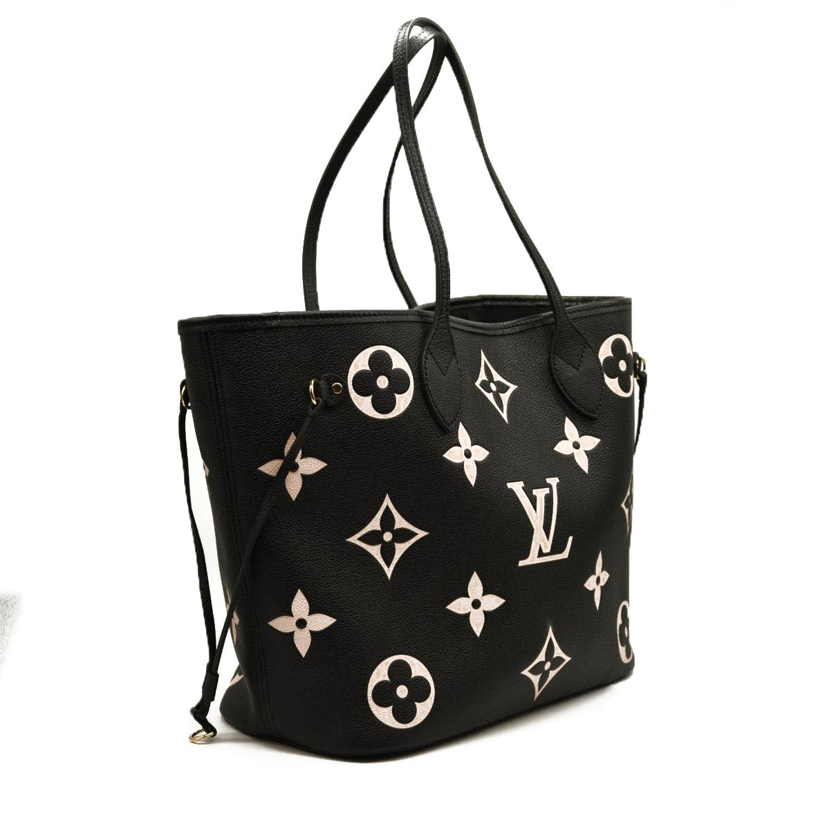 LOUIS VUITTON Empreinte Monogram Giant Neverfull MM Black Beige rfid MyDesignerly