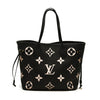 LOUIS VUITTON  Empreinte Monogram Giant Neverfull MM Black Beige rfid