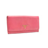 PRADA Saffiano Metal Continental Flap Wallet Begonia