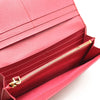 PRADA Saffiano Metal Continental Flap Wallet Begonia