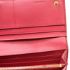 PRADA Saffiano Metal Continental Flap Wallet Begonia