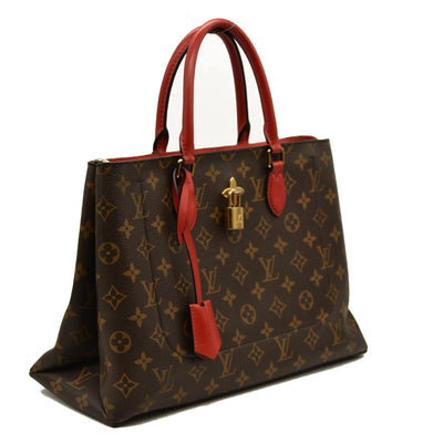 LOUIS VUITTON  Monogram Flower Tote Coquelicot