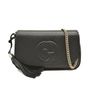 Gucci  Pebbled Calfskin Medium Soho Flap Crossbody Black NEW