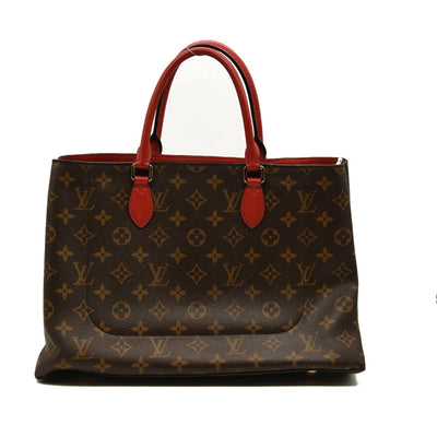 LOUIS VUITTON  Monogram Flower Tote Coquelicot