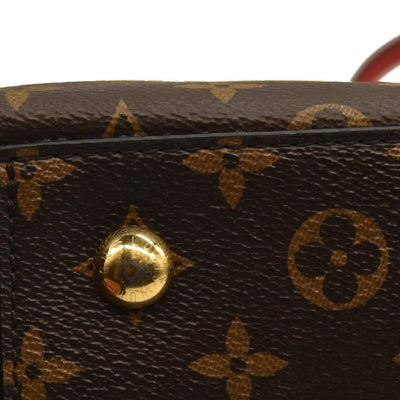 LOUIS VUITTON  Monogram Flower Tote Coquelicot