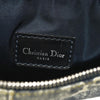 CHRISTIAN DIOR Grained Calfskin Saddle Bag Dark Gray Navy Multi