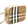 Burberry Calfskin Vintage Check Small Camera Bag Archive Beige