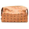 MCM cognac visetos travel cosmetic bag