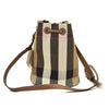 $1450 Burberry Checkered Drawstring Shoulder Bag