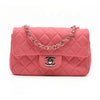 Chanel Jersey Quilted Mini Rectangular Flap Pink 19*