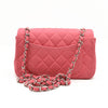 Chanel Jersey Quilted Mini Rectangular Flap Pink 19*