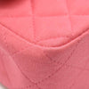 Chanel Jersey Quilted Mini Rectangular Flap Pink 19*