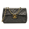 Chanel  Lambskin Quilted XL Jumbo Single Flap Black