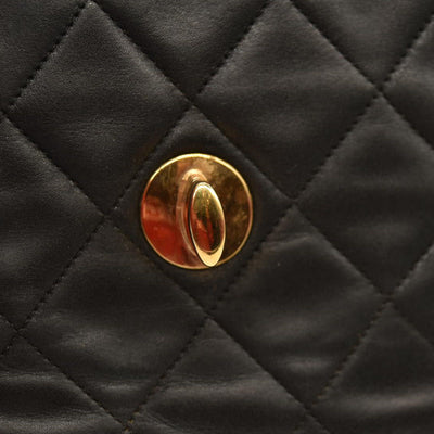 Chanel  Lambskin Quilted XL Jumbo Single Flap Black