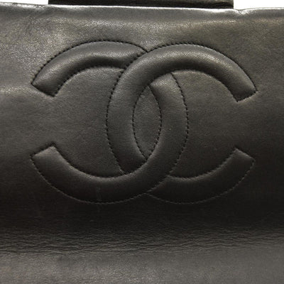 Chanel  Lambskin Quilted XL Jumbo Single Flap Black