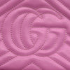 Gucci  Calfskin Matelasse Mini GG Marmont Chain Shoulder Bag Candy Mousse