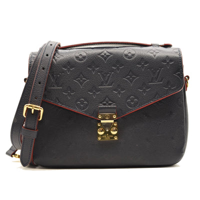 $2840 USED LOUIS VUITTON Empreinte Pochette Metis Marine Rouge