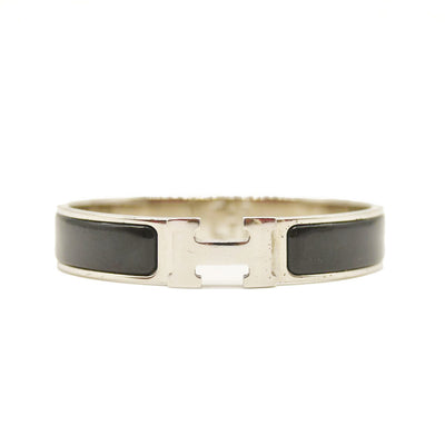 Hermès Black Enamel Wide Clic Clac Pm Bracelet