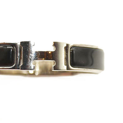 Hermès Black Enamel Wide Clic Clac Pm Bracelet