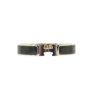 Hermès Black Enamel Wide Clic Clac Pm Bracelet