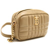 BURBERRY Calfskin Quilted Small Lola Camera Bag Beige